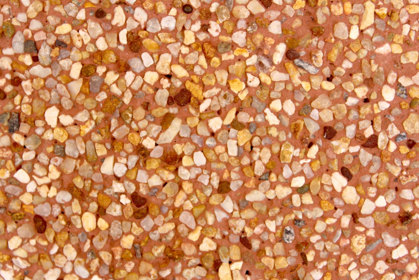 Decorative flake-and-terrazzo concrete floor finish