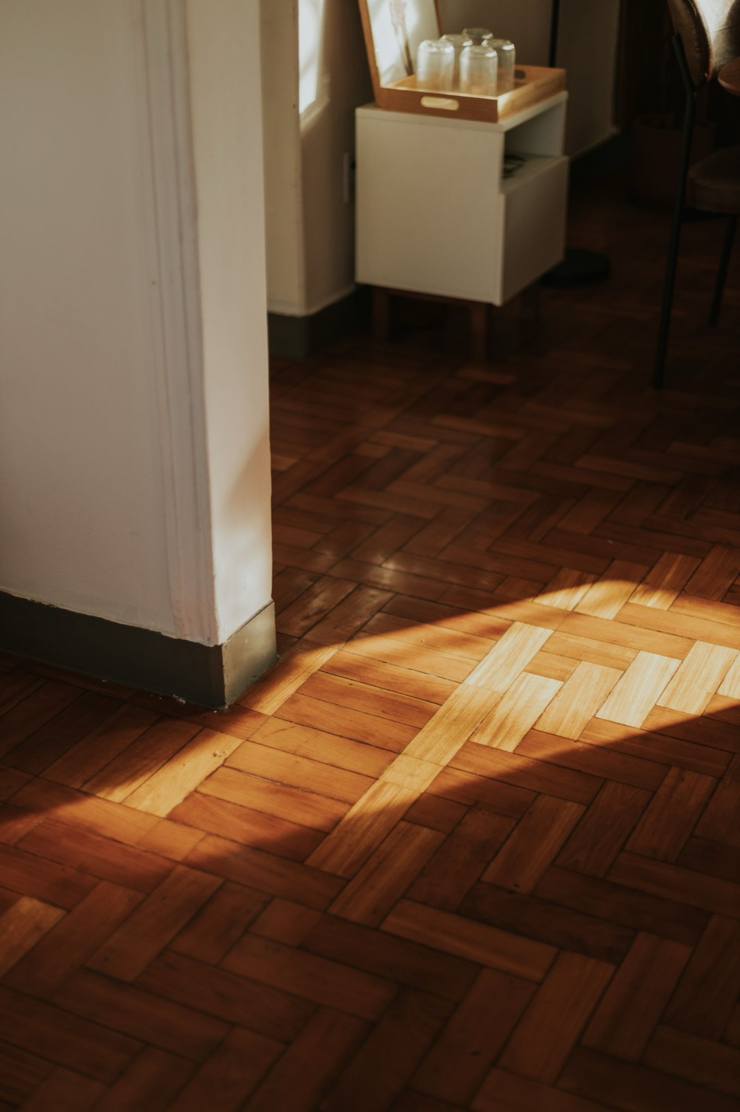 Hallway with wood-look luxury vinyl plank flooring