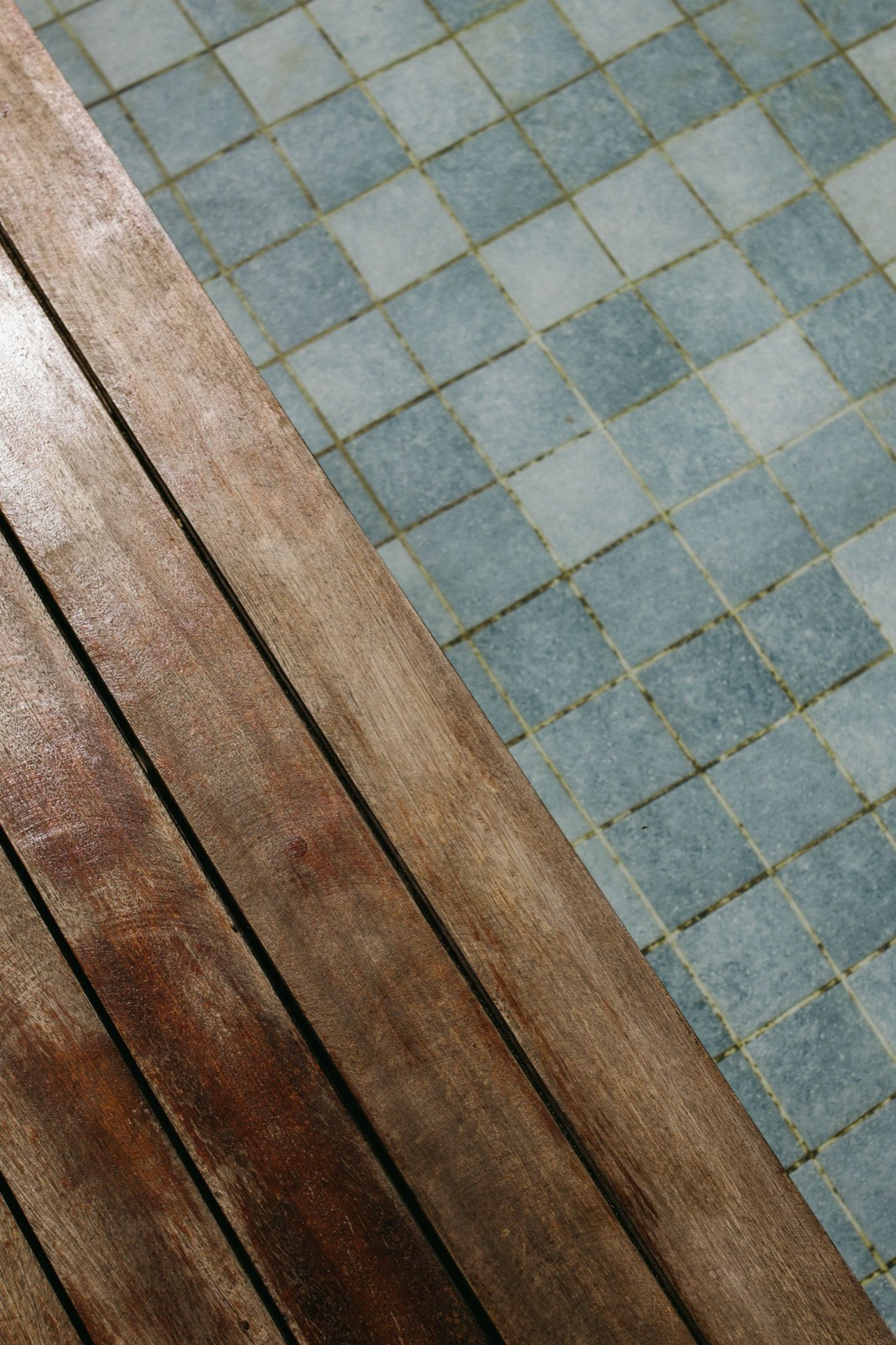 Natural stone tile floor in a bright entry